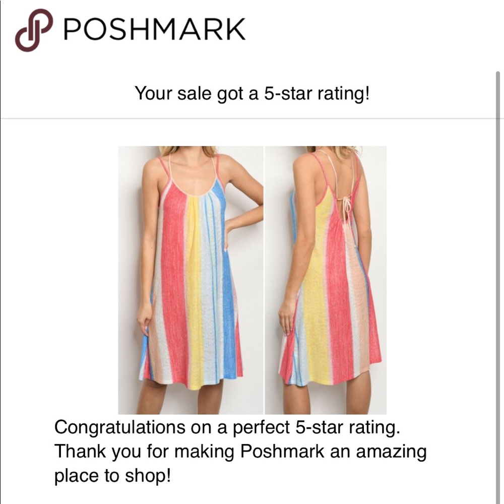 RAINBOW STRIPE DRESS - Picture 8 of 8
